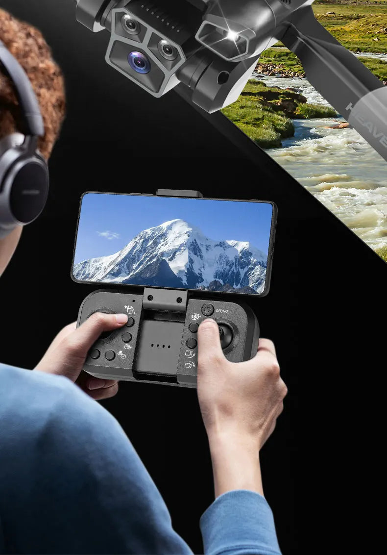 Drone aerial view brushless motor with obstacle avoidance optical flow foldable quadrotor foldable remote control airplane toy