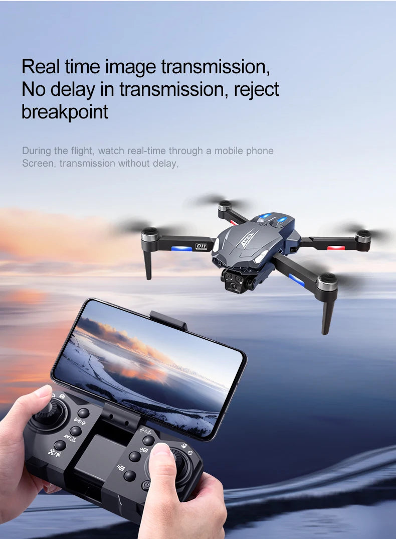 Xiaomi D11 Drone 8K Aerial HD Gradient Flowing Light Dual-Camera Omnidirectional Obstacle Avoidance Brushless Motor GPS UAV