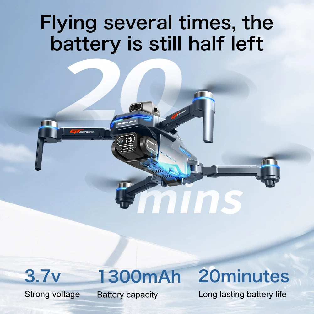 2025 New GT8 Drone GPS 8K Professional HD 360° Dual Cameras 5G WIFI Brushless Motors Obstacle Avoidance Foldable Quadcopter Toys