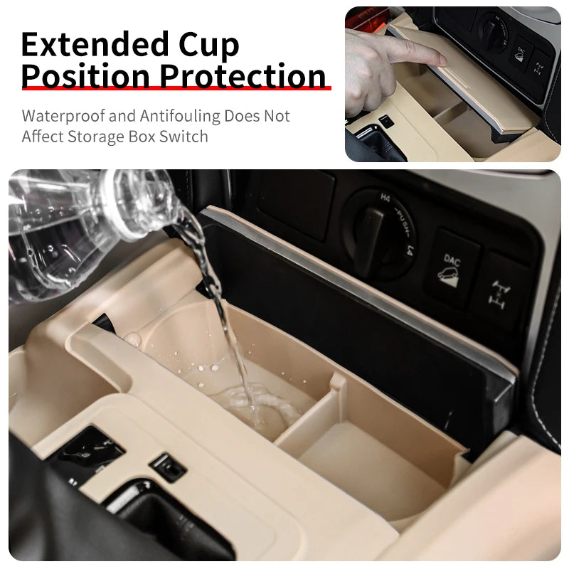 Central Console Gearbox Box Cover for 2010-2023 Toyota Land Cruiser Prado 150 Lc150 nternal Decoration Accessories Upgrade