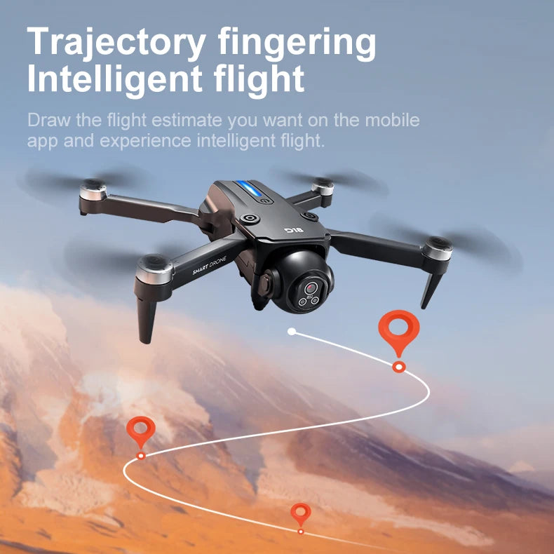 2025 New D18 Drone 8K Aerial HD Dual Camera Photography Intelligent Obstacle Avoidance Brushless Power Foldable Quadcopter Toys