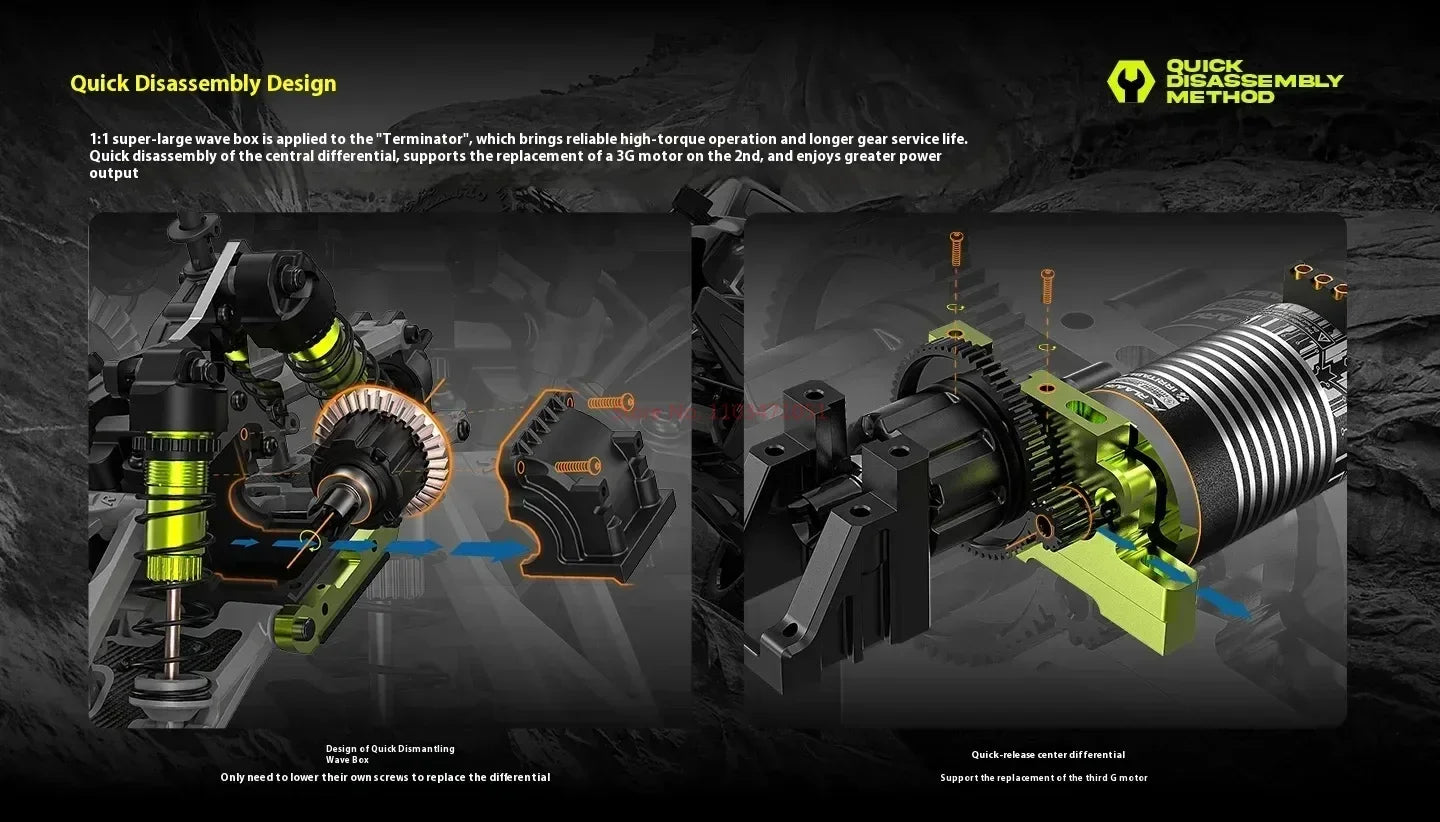 Ralaro All-around Terminator RC Remote-controlled Car with Four-wheel Drive for Racing