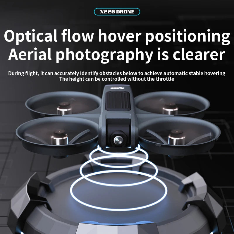 NEW X226 Drone VR Remote Control Brushless Dual Image Transmission HD Aerial Optical Flow Hover Obastacle Avoidance UAV Boys Toy