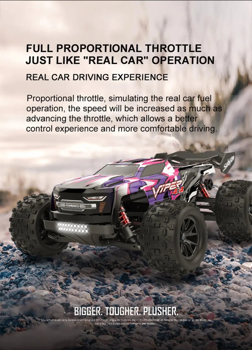 50KM/H RC Car With LED Lights 2.4G Radio Remote Control Cars Buggy Off-Road Control Trucks Boys Toy for Children VS WLtoy 144001