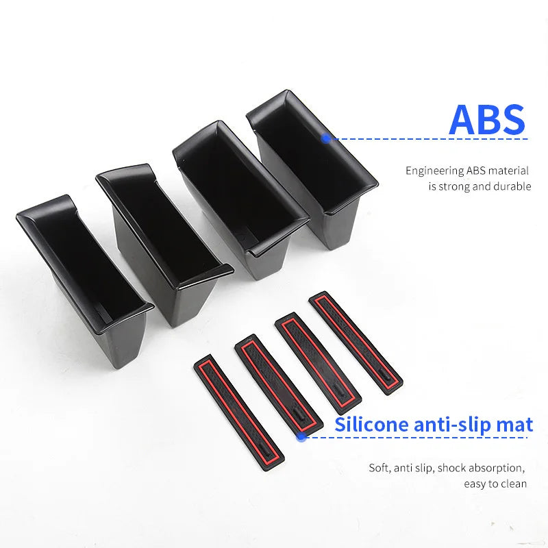 Car Front Door Handrail Sort Out Storage Box Auto Interior Accessories Silicone Anti-Slip Mat For Dodge Ram 1500 2019 2020 2021