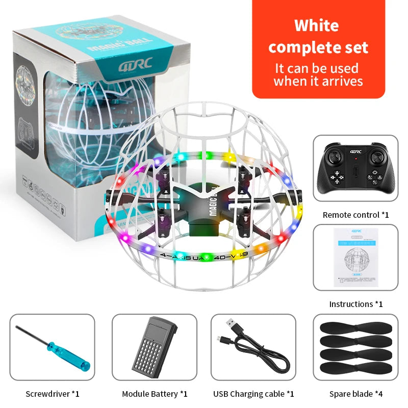 4DRC V49 Drone for Soccer Competition WiFi Fpv Obstacle Avoidance Helicopter Fixed Height RC Flying Ball Toys Starter Gifts