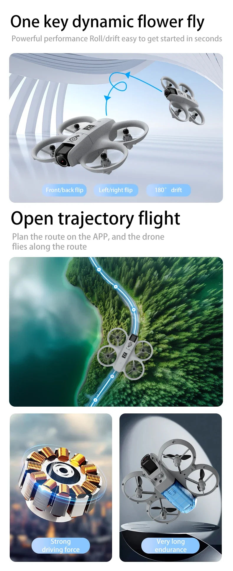 CZ06 Mini RC Quadcopter Drone - 480P HD Dual Camera, Obstacle Avoidance, Optical Flow, Cool Lights - Perfect Toy Gift for Kids