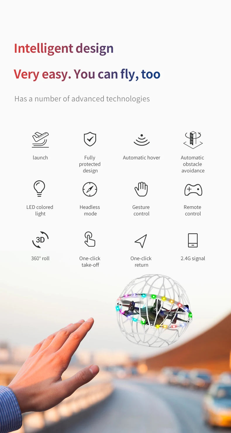 4DRC V49 Drone for Soccer Competition WiFi Fpv Obstacle Avoidance Helicopter Fixed Height RC Flying Ball Toys Starter Gifts