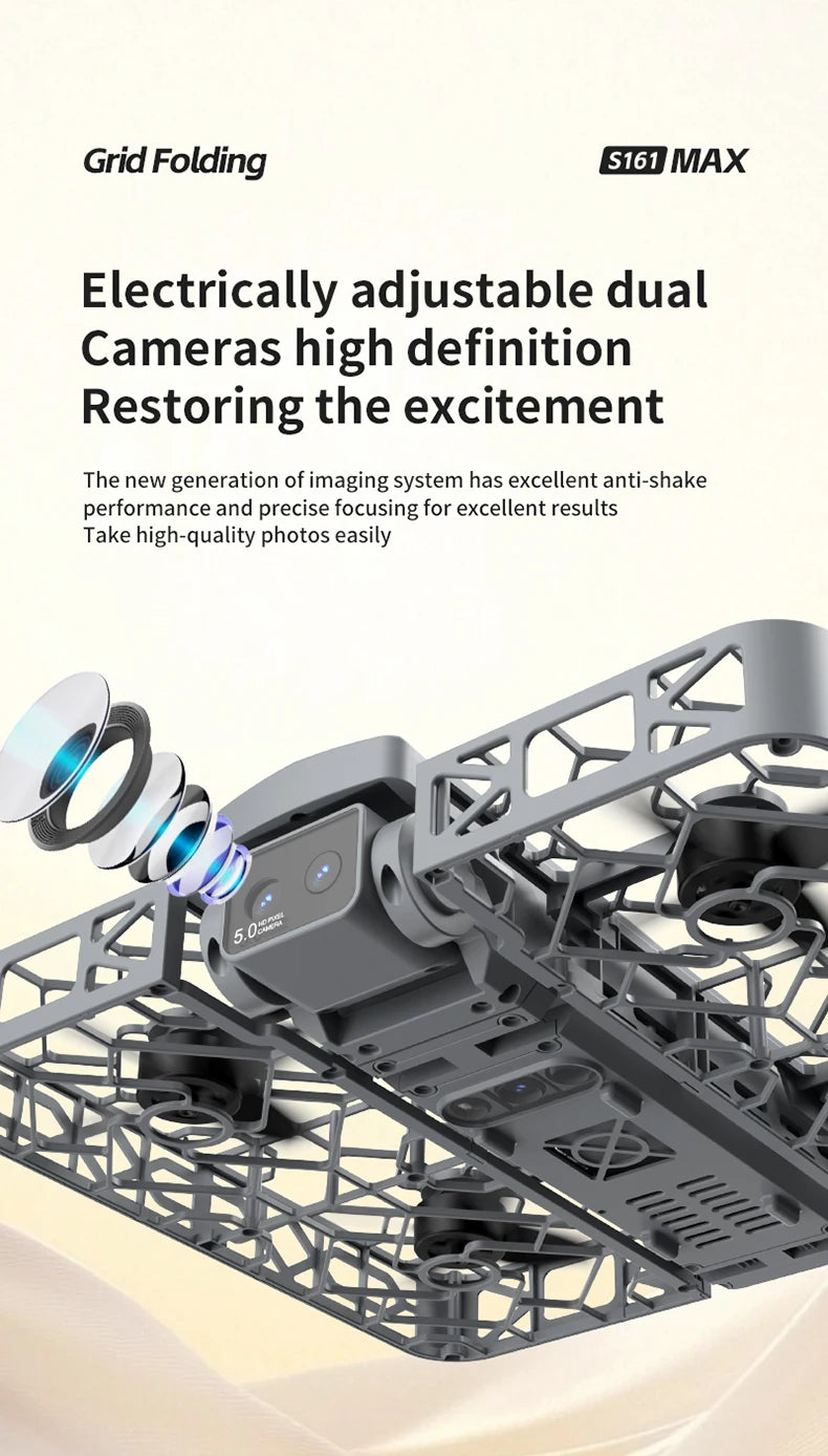 drone new S161 Four Sided Obstacle Avoidance Dual Camera Optical Flow Positioning Aerial Drone Remote-controlled Aircraft