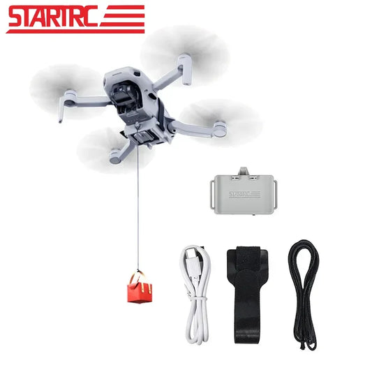 Drone Airdrop System for DJI Mini 2/SE/2SE Air-dropping Dropper Fishing Bait Wedding Ring Gift Proposal Rescue Delivery Thrower