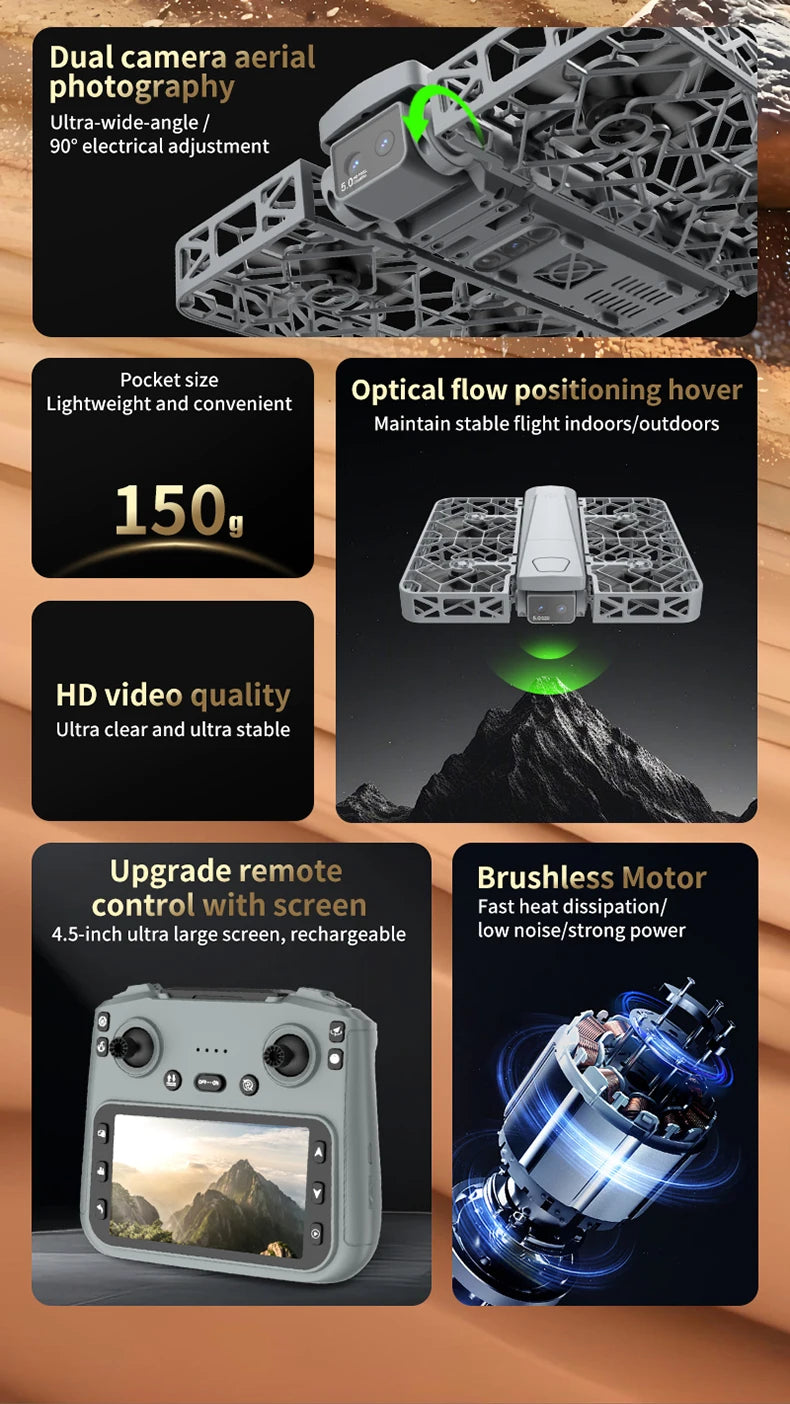 drone new S161 Four Sided Obstacle Avoidance Dual Camera Optical Flow Positioning Aerial Drone Remote-controlled Aircraft