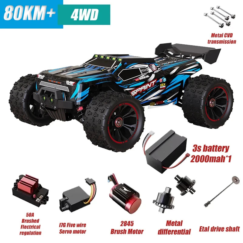 RC Car 1/14 4WD 2.4G Remote Control Car 550 Carbon Brush Strong Motor Drift Off-Road Desert Racing Car Remote Truck Toys