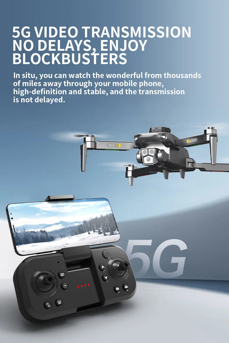 DWI D26 Rc drone  three-camera professional photography height-fixing obstacle avoidance brushless helicopter foldable quadcopte