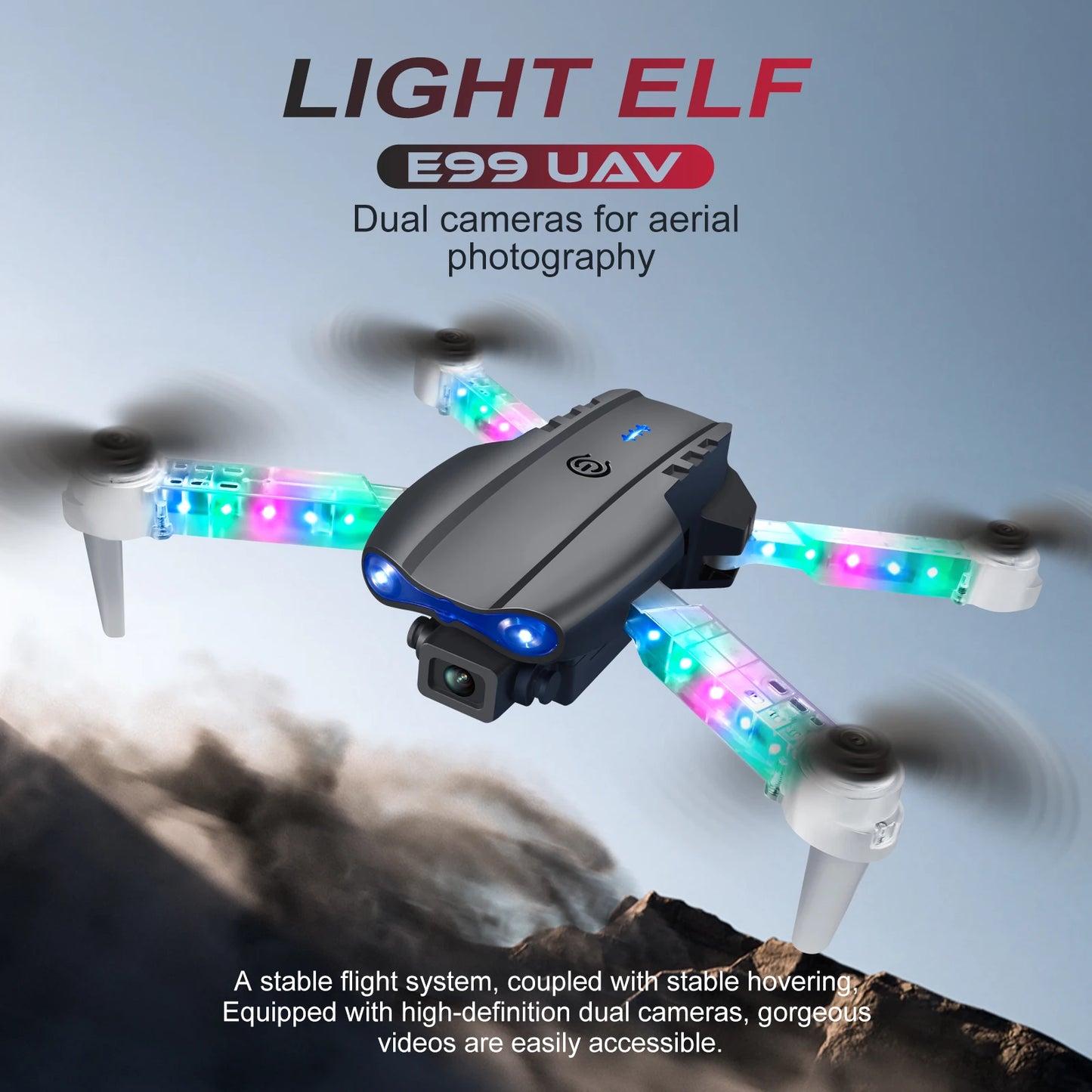 E88 Drone with HD Camera | Quadcopter, Long Battery Life, Altitude Hold, Portable Lightweight Remote Control Aircraft for Kids