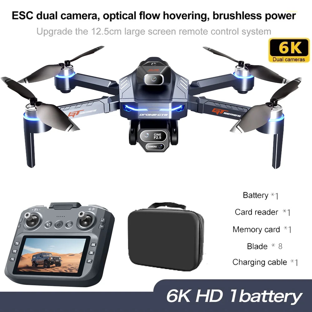 2025 New GT8 Drone GPS 8K Professional HD 360° Dual Cameras 5G WIFI Brushless Motors Obstacle Avoidance Foldable Quadcopter Toys