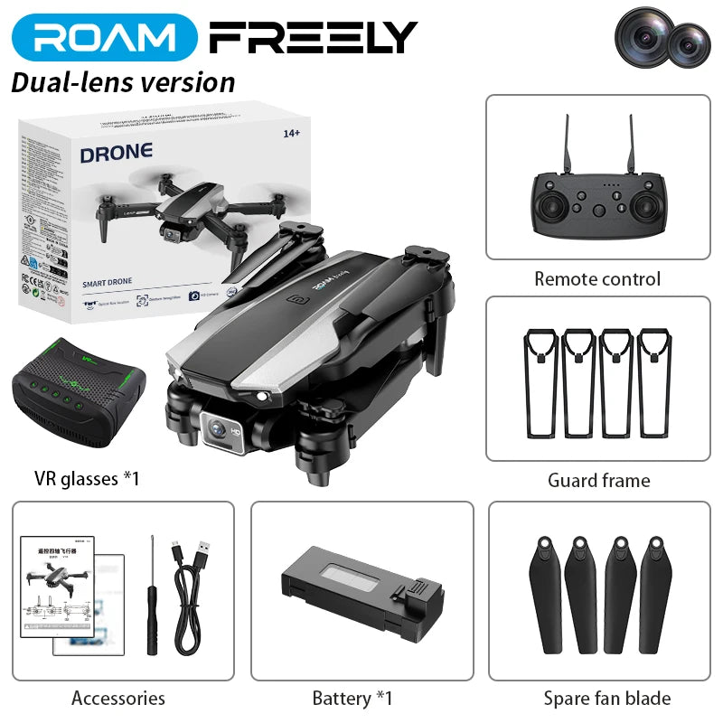 H30 Drone: Optical Flow Enabled, Foldable Quadcopter, Dual-lens Aerial Photography Remote Control Aircraft Toy