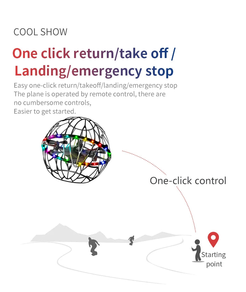 4DRC V49 Drone for Soccer Competition WiFi Fpv Obstacle Avoidance Helicopter Fixed Height RC Flying Ball Toys Starter Gifts