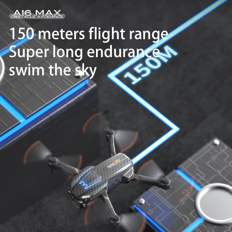 New A16 MAX 4K Drone With Camera 360° Obstacle Avoidance Drone GPS Smart Flying Drone Brushless motor tracking HD shooting drone