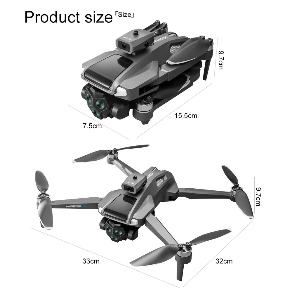 2025 New Drone with 4K Dual Camera Professional Video Drone Quadcopter 360 Intelligent Obstacle Avoidance for Gift Drone