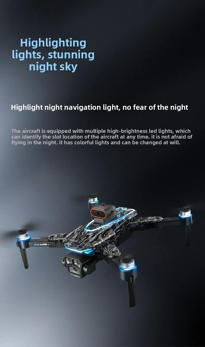 Aircraft Foreign Trade New D13 Drone with 5.6-inch Screen Control Brushless Quadcopter Obstacle Avoidance Remote-controlled