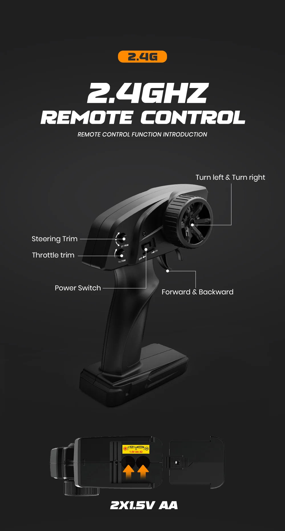 1:18 Full Scale Four-Wheel Drive High-Speed Remote Control Car Off-Road Pickup Truck Climbing Car Rc Racing Model