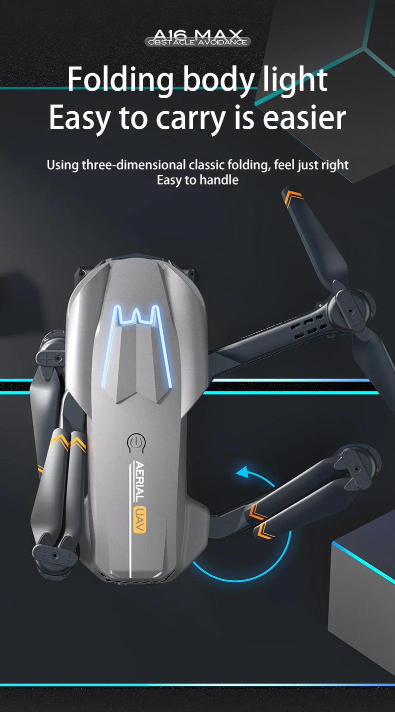 New A16 MAX 4K Drone With Camera 360° Obstacle Avoidance Drone GPS Smart Flying Drone Brushless motor tracking HD shooting drone