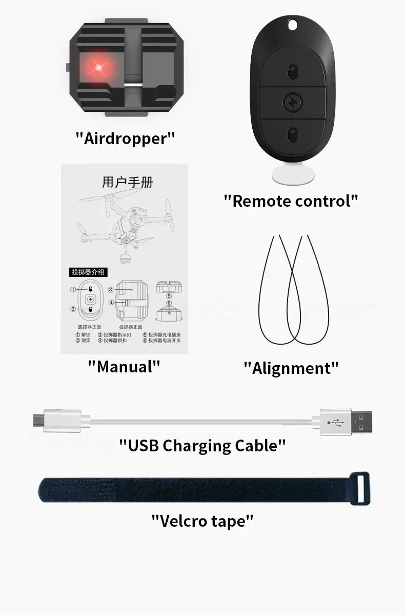 NEW Drone Airdrop System for DJI Mini 4K/Mini 4 Pro/Air 3/Mini 3 Pro/Mavic 3/Mavic Pro Aerial Thrower Fishing Rescue Send Gift