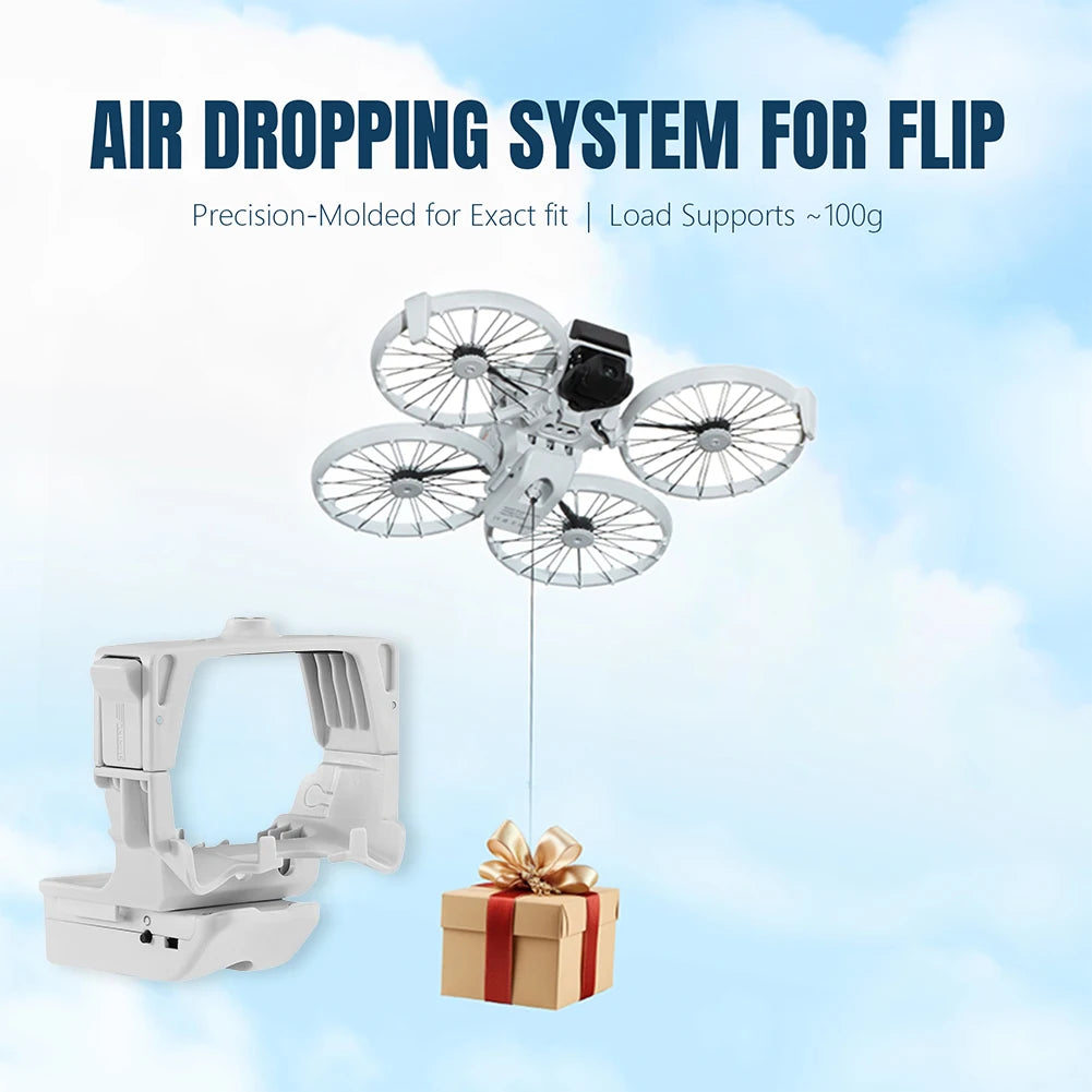 Drop System for DJI Flip Drone Airdrop Thrower System Airdrop Thrower Transport Payload Delivery Thrower Air Dropper Device