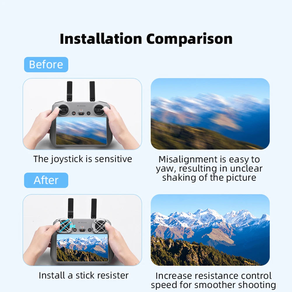 1 Pair Drone Rocker Damper Control Speed Thumb Rocker Damper Joystick Yaw Controller Accessories for Air 3 /Mini 4 Pro RC/RC 2