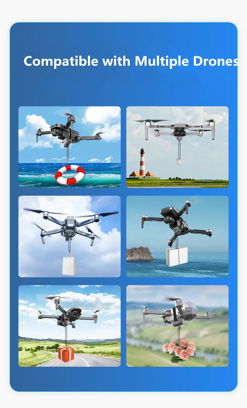 Drone Airdrop System for DJI Mini 3 Pro/Mini 3/ Mini 2 SE/Mavic 2/2S /Phantom 3 4/4 Pro for Wedding Scene Fishing Bait Rescue