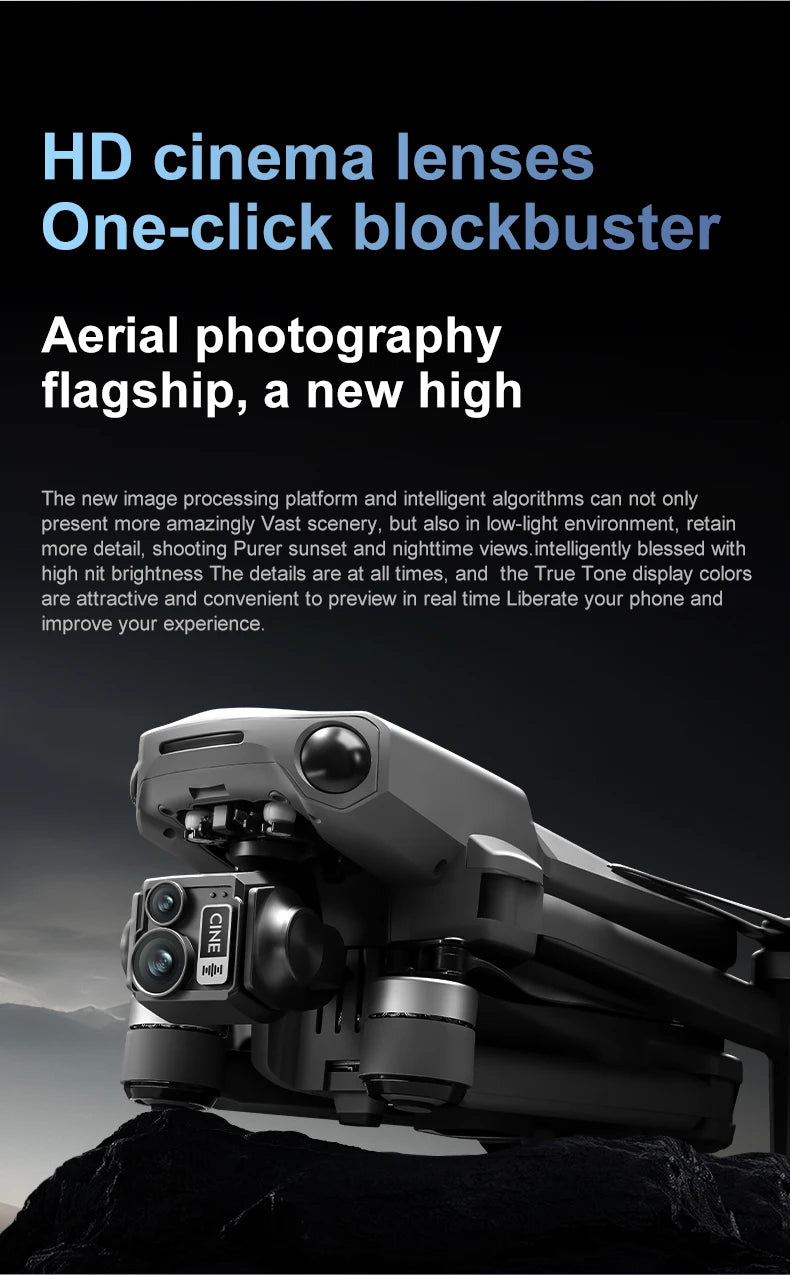 ZLL D12 Drone With 8K HD Camera Screen Remote GPS 360° Obstacle Avoidance 5G Wifi FPV Brushless Motor RC Dron Load capacity 500g