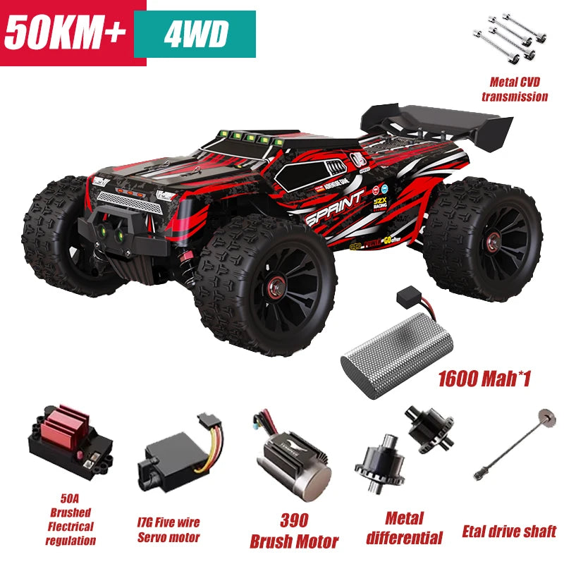 RC Car 1/14 4WD 2.4G Remote Control Car 550 Carbon Brush Strong Motor Drift Off-Road Desert Racing Car Remote Truck Toys