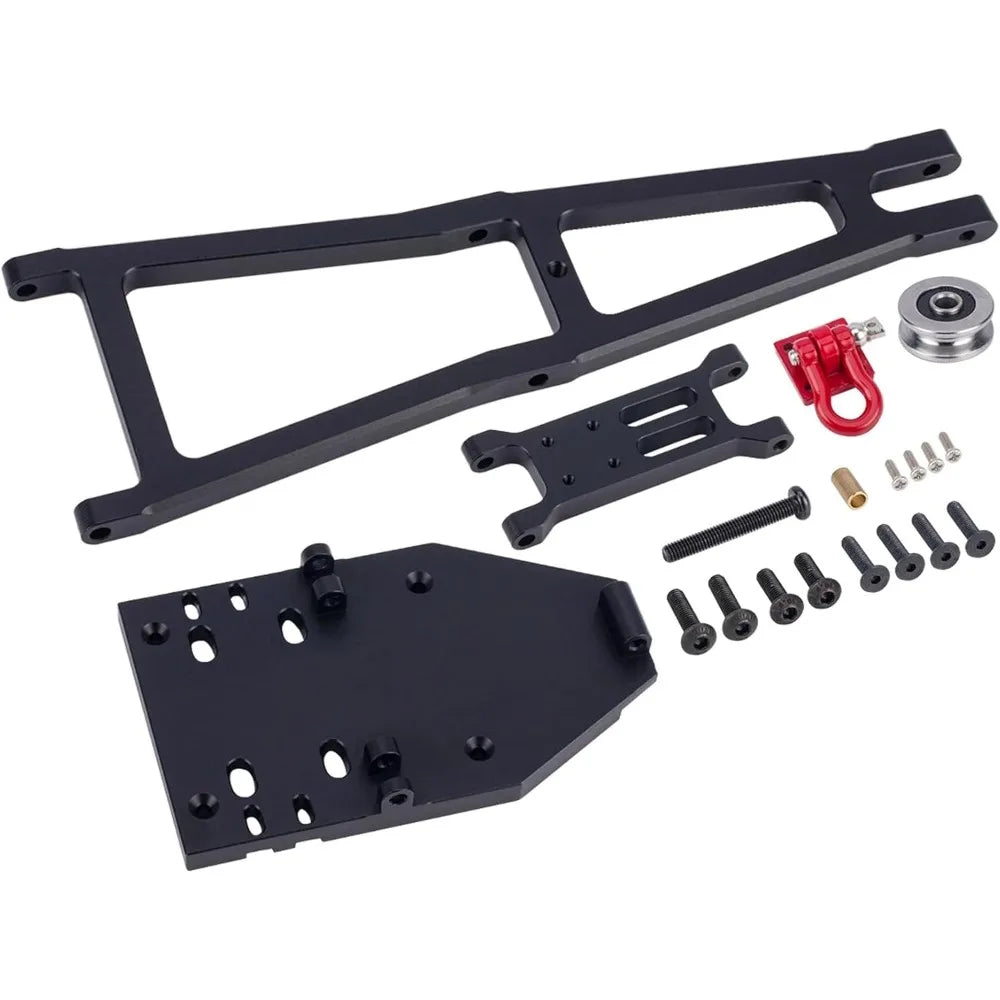 1/10 Scale Aluminum Truck Crane Arm Kit, Tow Build Updates for Axial Capra 1.9 UTB Trail Buggy RC Crawler, Black Upgrade Parts