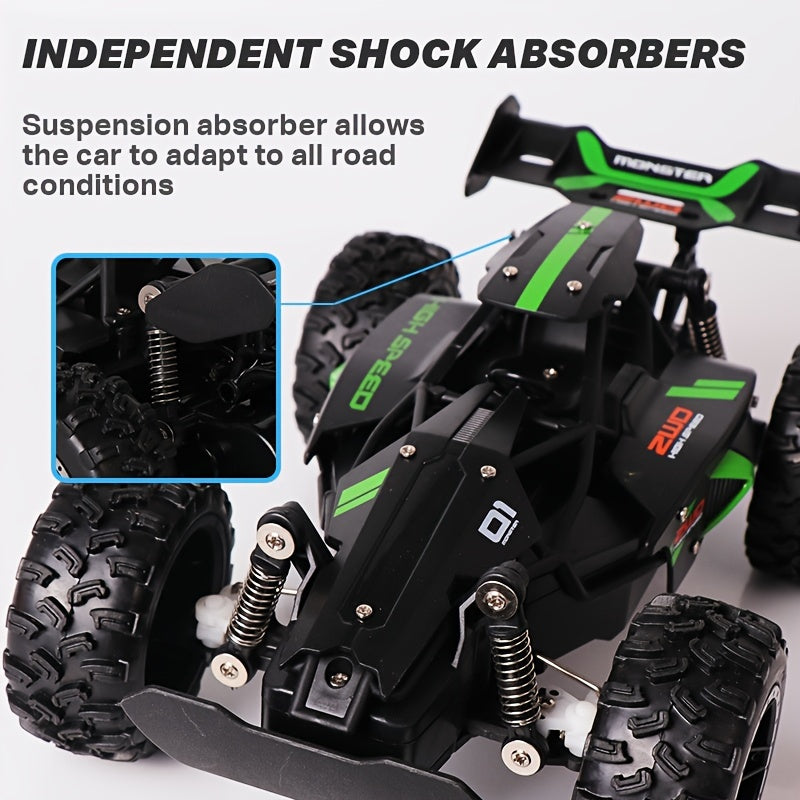 1: 18 Small High-speed Off-road 2. 4G Remote Control Car Drifting 15KM/H To Adapt To Various Road Sections Anti-collision Settings Rubber Big Tires Christmas, Halloween, Thanksgiving Gift