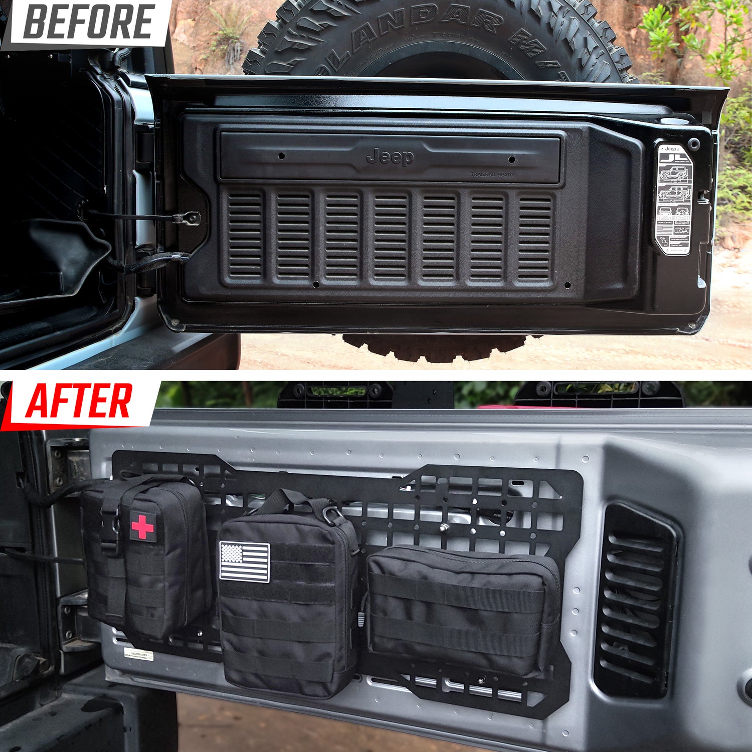 Tailgate Tactical Panel for Jeep Wrangler JK & JL (2007–2025)