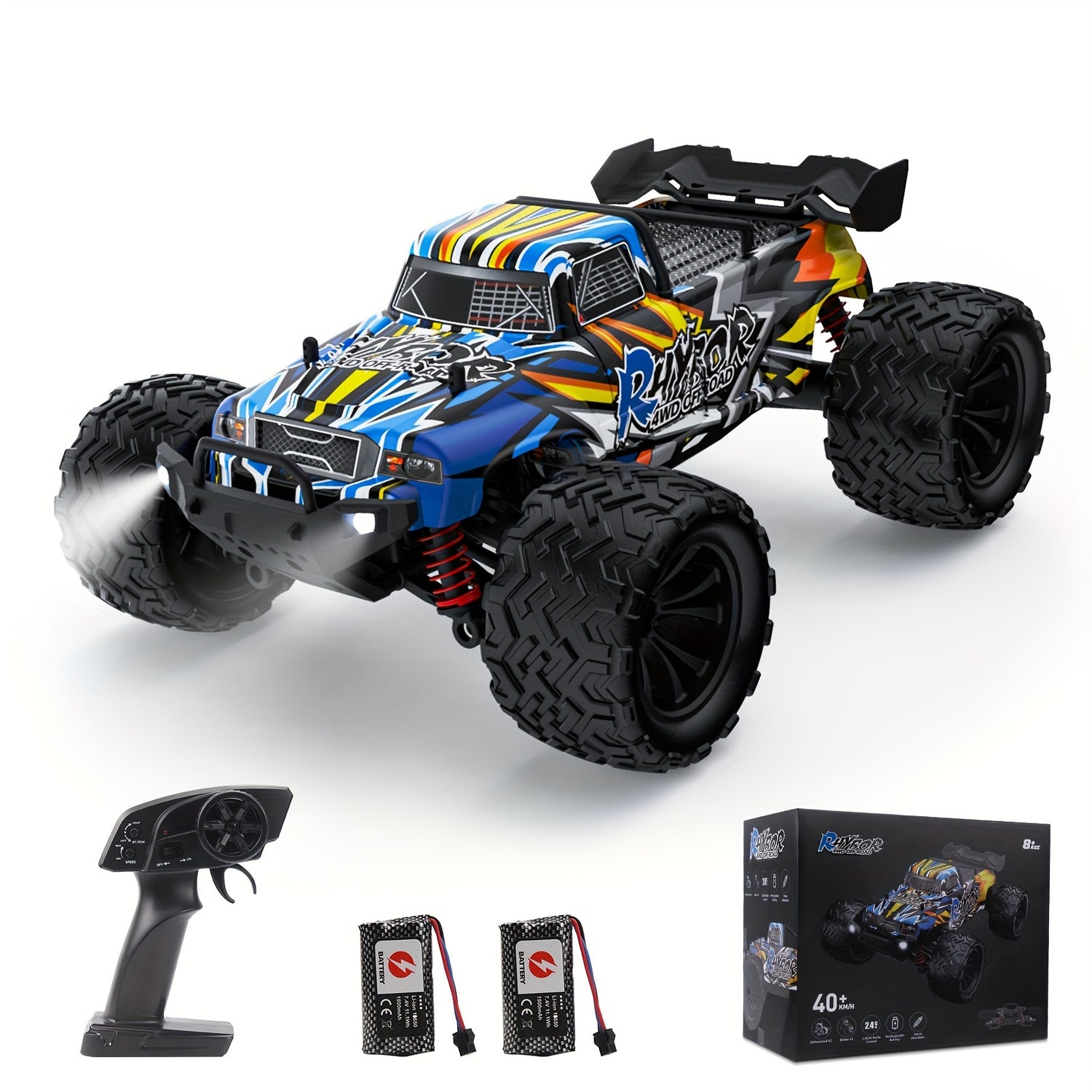 [RC Cars | High Speed] High Speed 40KM/H 1:16 Scale RC Cars | 4x4 All Terrain Off-Road Remote Control Monster Truck | Adult Racing Hobby RC Car for Adults and Boys, 9500E, Halloween, Christmas Gift