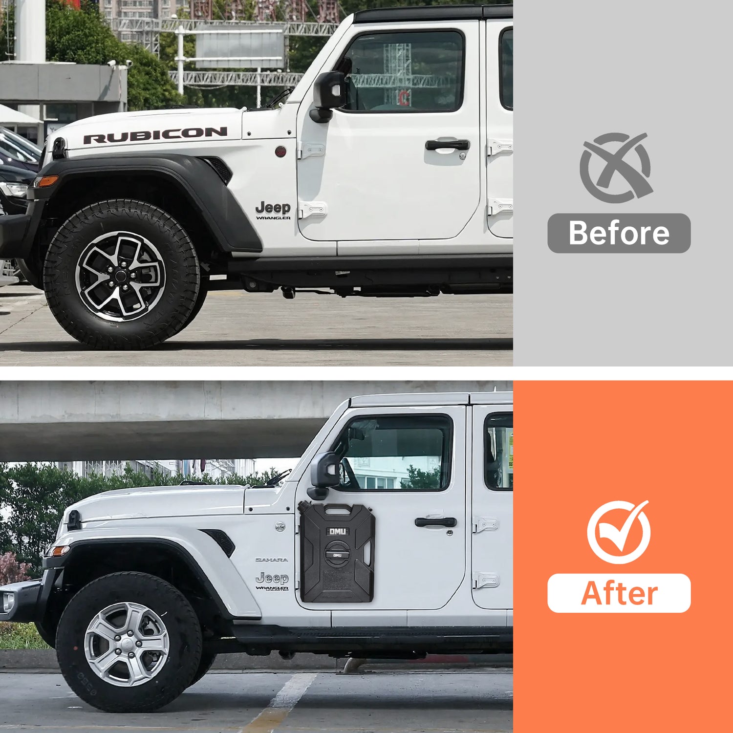 Jeep Door Hinge Fuel Container Kit – 10L Heavy Duty Mount