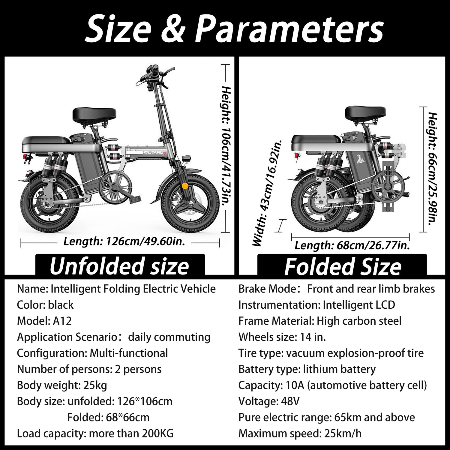 Adult Electric Bike Electric Bike Electric Mountain Bike With Removable Battery Remote Control Bicycle With Full Suspension Dual Hydraulic Disc Brakes Adult Portable Transportation Electric Bike