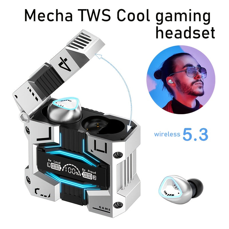 True Wireless Earbuds – 120H, Bluetooth 5.3, IPX7 Waterproof – Silver