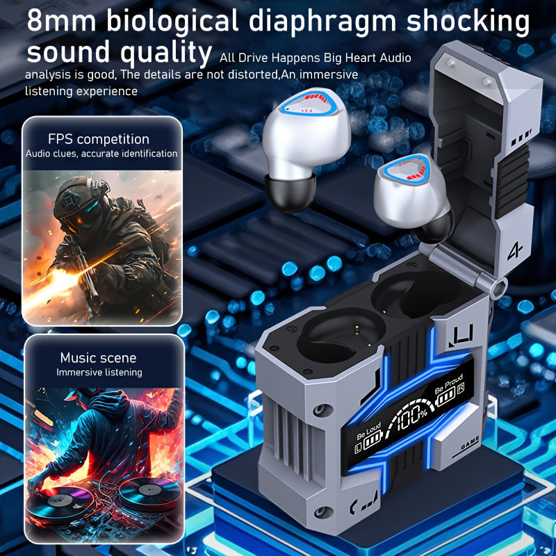 True Wireless Earbuds – 120H, Bluetooth 5.3, IPX7 Waterproof – Silver