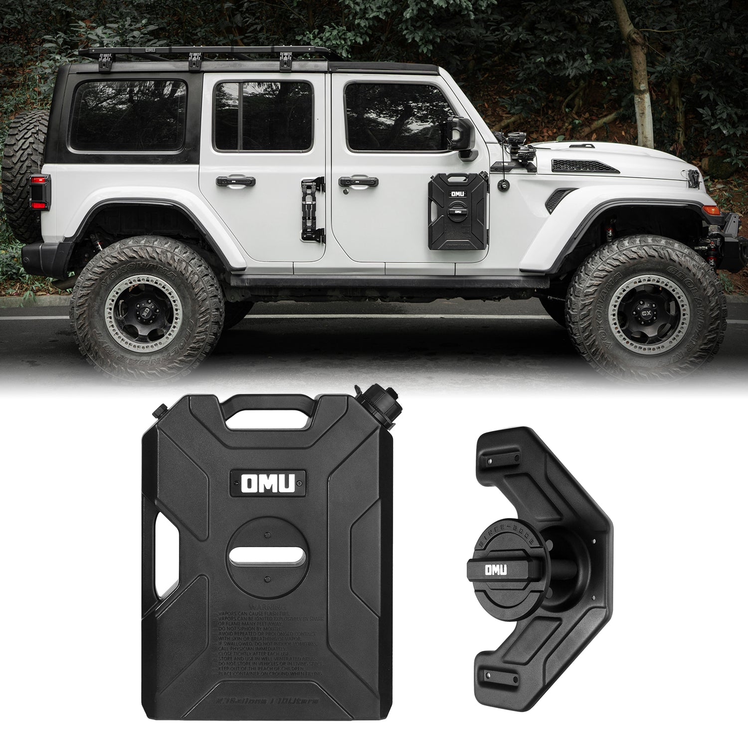 Jeep Door Hinge Fuel Container Kit – 10L Heavy Duty Mount