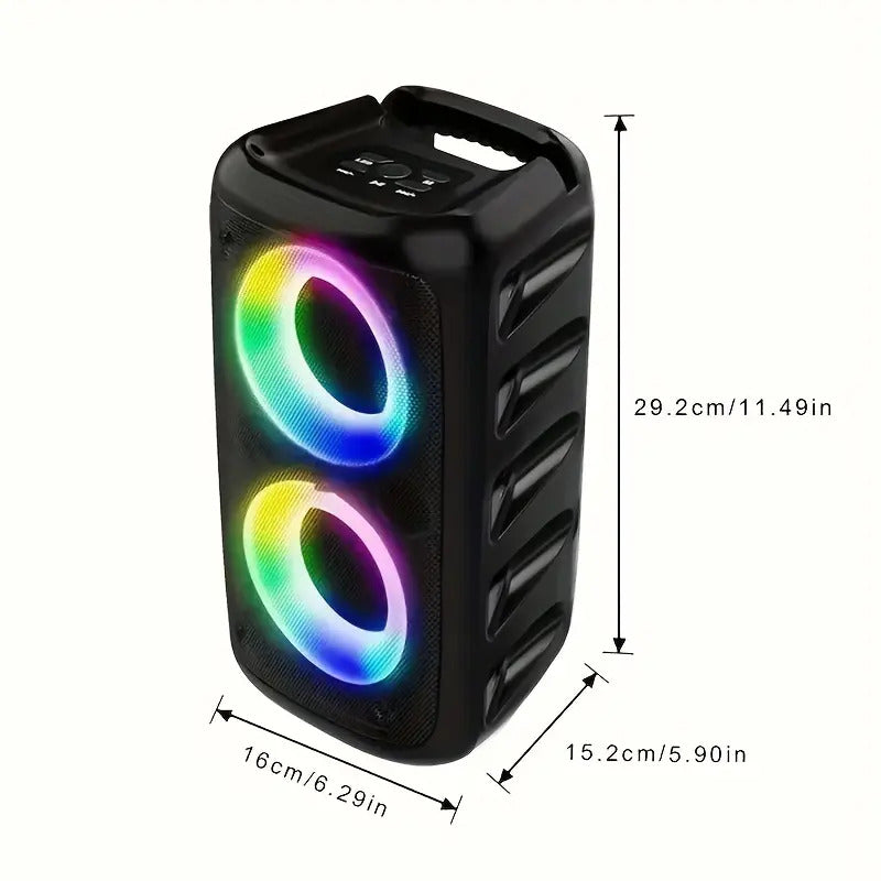 Wireless Boombox Speaker with Subwoofer & Party Disco Lights