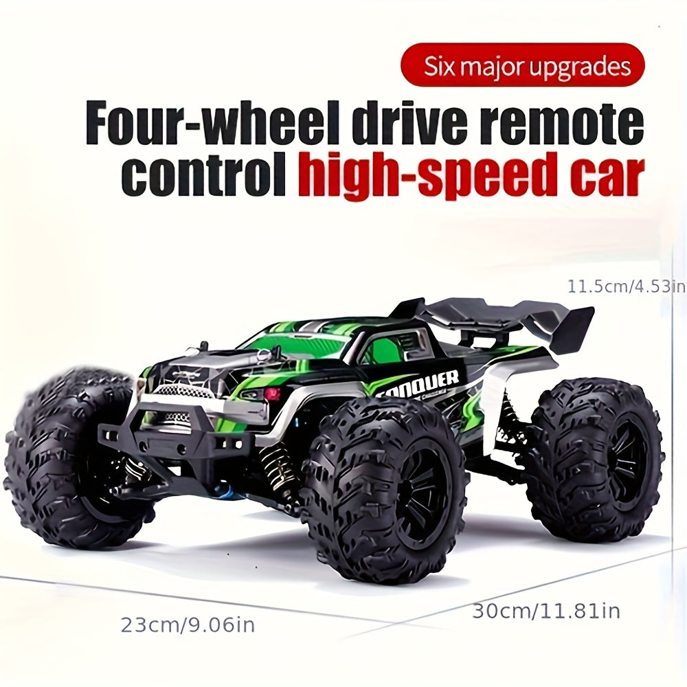 All Terrain 4WD High-speed Off-road Car, Designed With A Simulation Structure, 2. 4G Full Proportion Synchronous Remote Control System, Full Proportion Throttle/steering, LED Headlights, Christmas Gifts