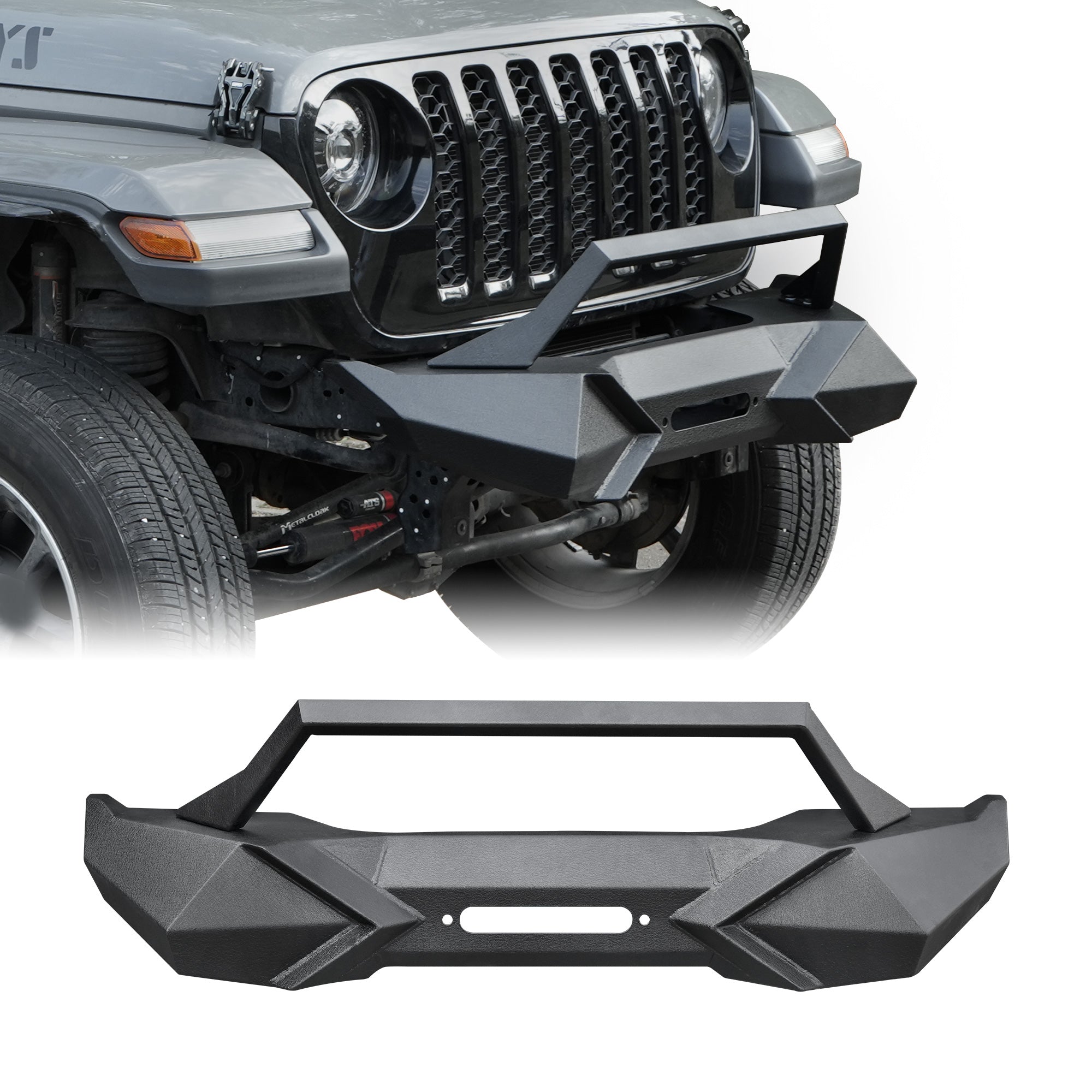 Front Bumper with Winch Plate for Wrangler JK (2007–2018)