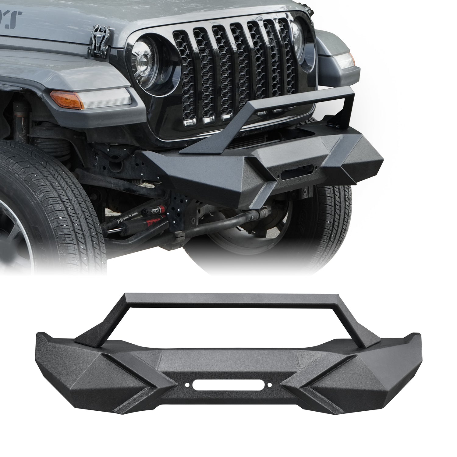 Front Bumper with Winch Plate for Wrangler JK (2007–2018)