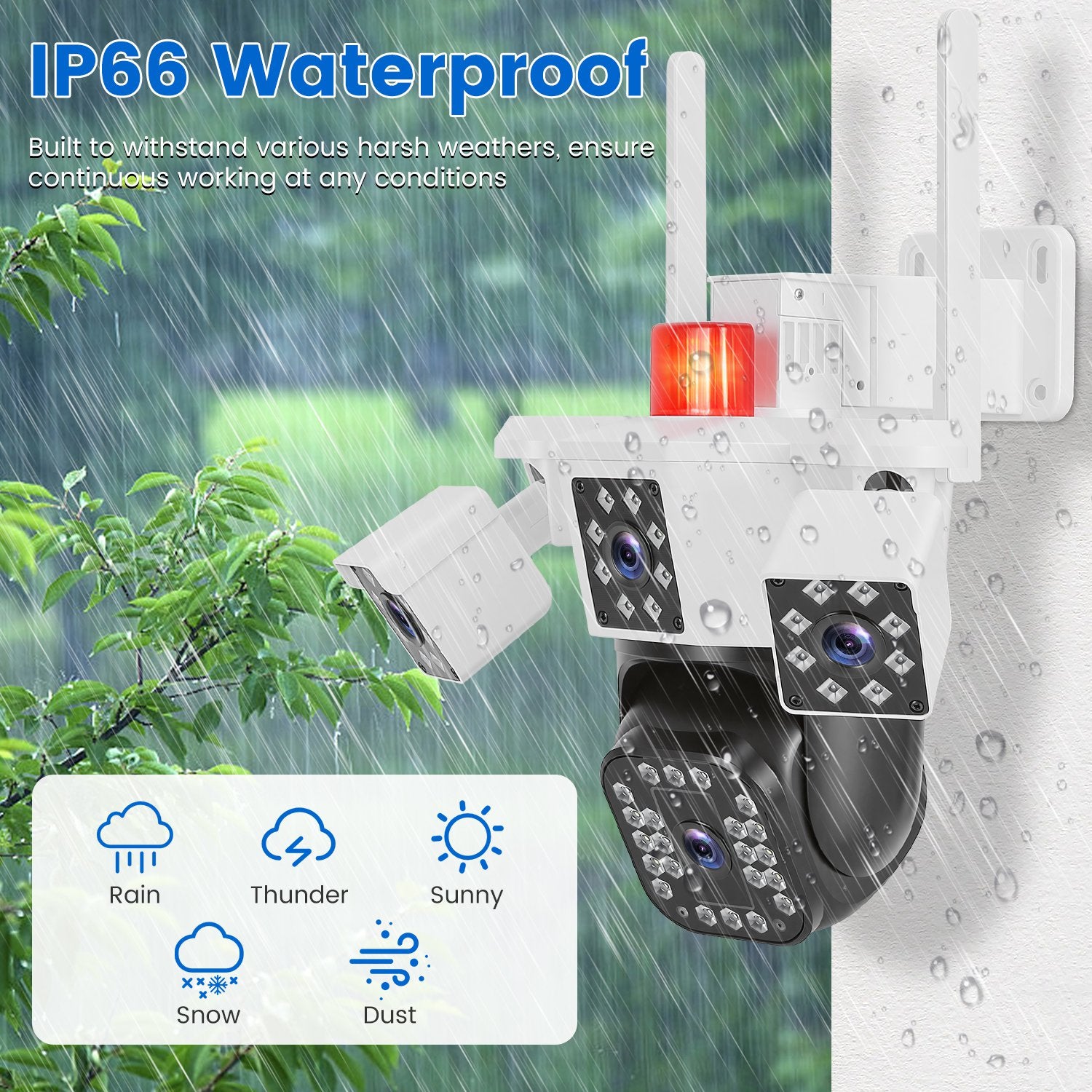 1080P HD 4-Lens Security Camera – 360° Pan & Tilt WiFi Surveillance