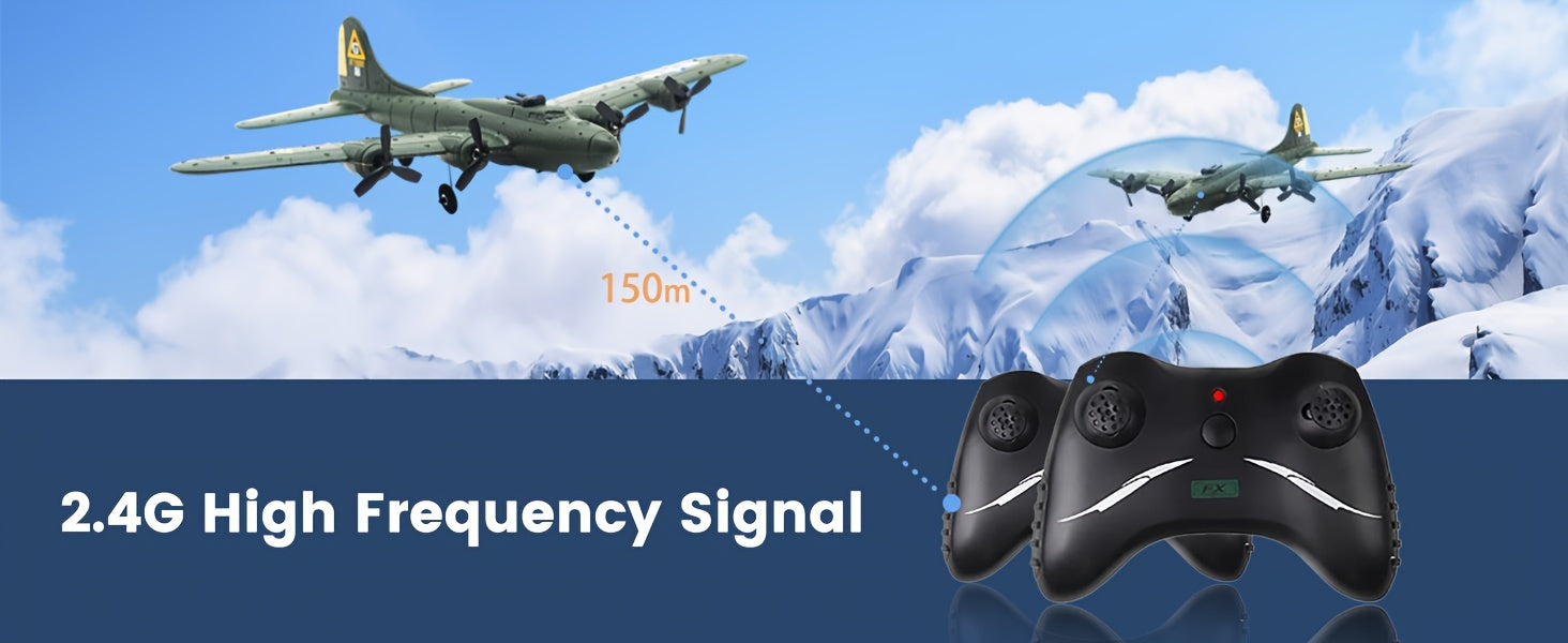 B17 Large Remote Control Glider Airplane Model, Fixed Wing Fighter Bomber, Halloween & Christmas Gift