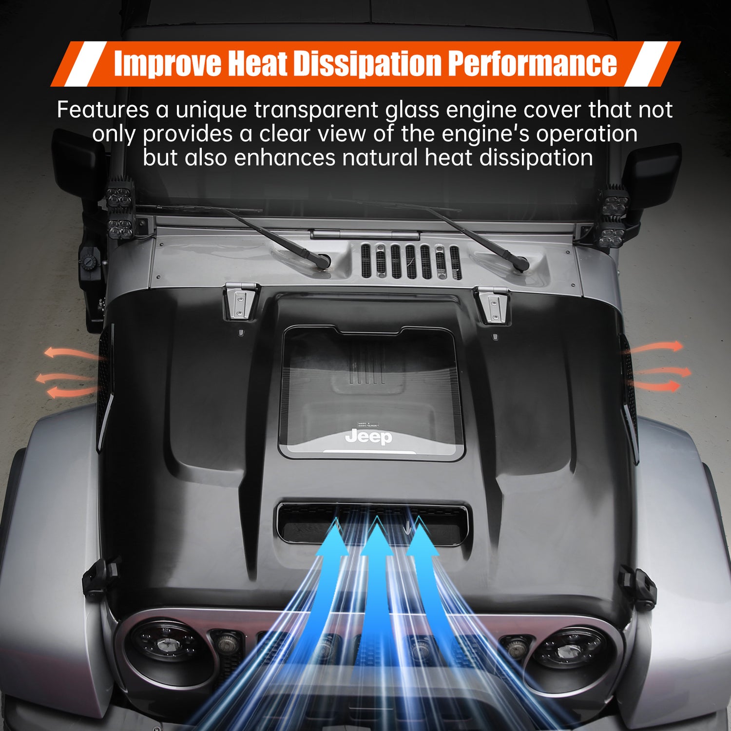 Vented Replacement Hood for Wrangler JK (2007–2018)