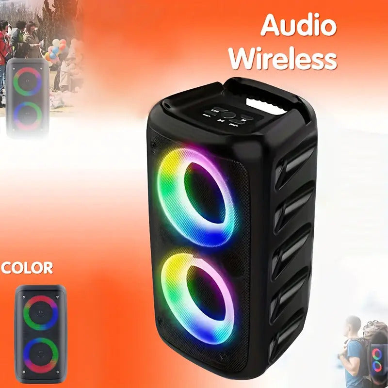Wireless Boombox Speaker with Subwoofer & Party Disco Lights