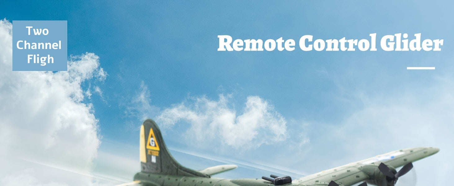 B17 Large Remote Control Glider Airplane Model, Fixed Wing Fighter Bomber, Halloween & Christmas Gift